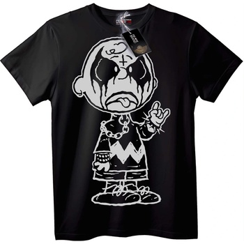 NOONEBRAND Тениска Уличен Стил Карикатура - 3XL, Black