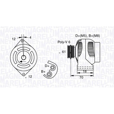 Alternátor MAGNETI MARELLI MAN7005 MAN7005