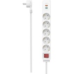 Hama Разклонител HAMA, 5 гнезда, 2x USB, 223186 (HAMA-223186)