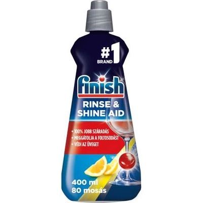 Finish Shine & Protect Лимонов препарат за изплакване за съдомиялна машина 400ml + Подаръчен пробен продукт (8592326010396)