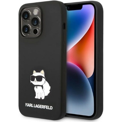 KARL LAGERFELD Кейс Karl Lagerfeld KLHCP14XSNCHBCK за iPhone 14 Pro Max 6.7", твърд, черен / черен, Silicone Choupette (3666339086756)