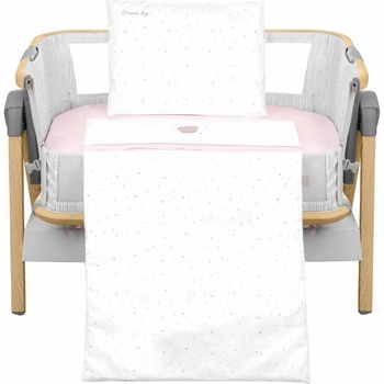 KikkaBoo Бебешки спален комплект от 5 части за мини кошара KikkaBoo - Dream Big, розов (41101050063)