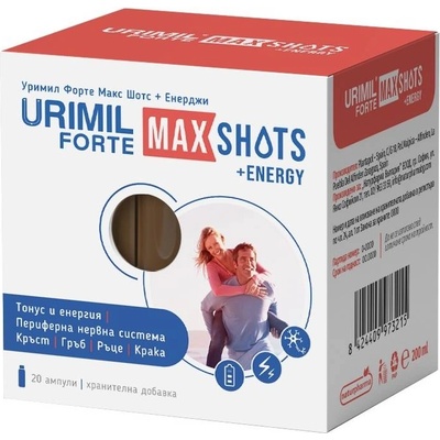 Naturpharma Urimil Forte Max Shots + Energy, 20 ампули, Naturpharma (8424409973215)