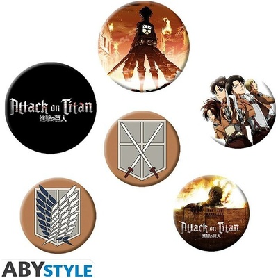 ABYstyle Sada odznaků characters Attack on Titan