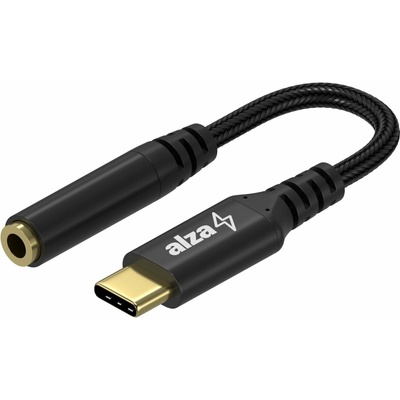 AlzaPower APW-ADTC3J01B USB-C (M) to 3.5mm Jack (F) 0,1m černý