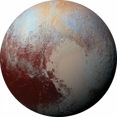 Komar Dots D1-021 Kulatá samolepicí fototapeta planeta Pluto průměr ø 125 cm