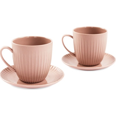 WD Lifestyle Porcelánový set 2 šálků na espresso růžová 110 ml