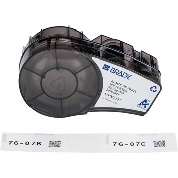 Brady M21-30-423 / 152098, 38.10 mm, Polyester, черно копиране / бял фон (152098)