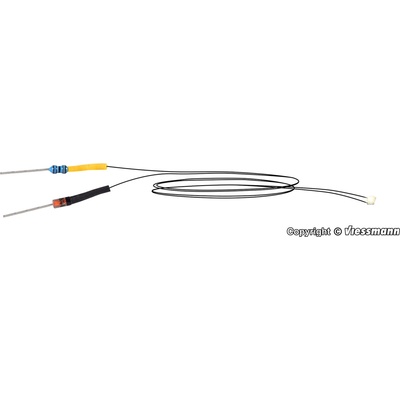 Viessmann H0 LED dioda bílá 1,6 mm x 0,8 mm na káblíku (5 ks) 3562