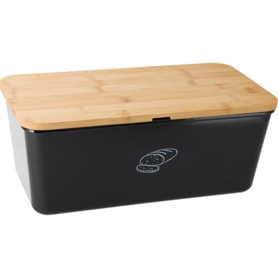 Kesper Chlebník s doskou na krájanie - čierny