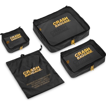 Crash Baggage Кутии за съхранение на дрехи Easy Life с чанта за обувки черни 4 части (CB360.01)