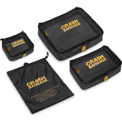 Crash Baggage Кутии за съхранение на дрехи Easy Life с чанта за обувки черни 4 части (CB360.01)