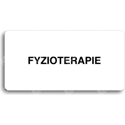 ACCEPT Piktogram FYZIOTERAPIE - bílá tabulka - černý tisk bez rámečku