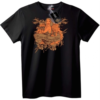 NOONEBRAND Тениска Крилат ангел - 7XL, Black