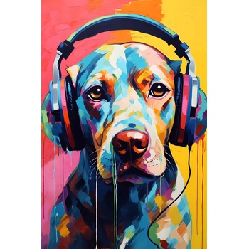 imageLAND КАРТИНА ВЪРХУ АКРИЛНО СТЪКЛО doggy sound (854324)