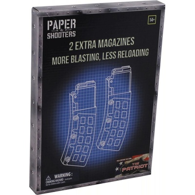 Náhradné zásobníky do zbrane Paper Shooters US Patriot 2 ks - farebné