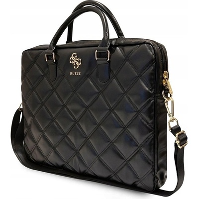 Guess PU Quilted 4G Metal Logo Computer Bag 15/16" Black 57983117870