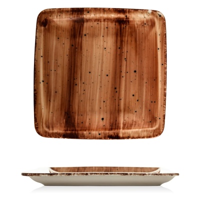 Gural Porselen - Brown Квадратна чиния 19x19cm. (NBNORD19X19DU50KH) (0180449)