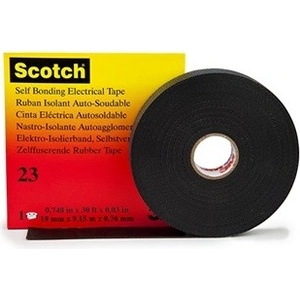3M 23 Scotch електроизолационна самослепваща се лента, черна, 19 mm x 9, 1 m (7000007286)