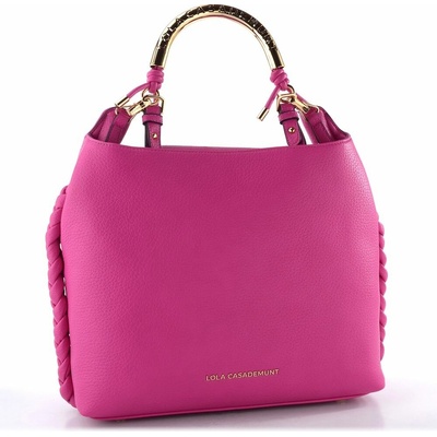Lola Casademunt shopper kabelka s kovovým madlem fuchsia LS2604019