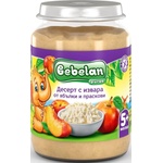 Bebelan пюре праскови и ябълки с извара - 190 г