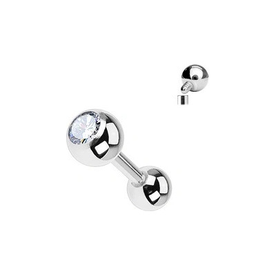 Šperky4U Cartilage piercing titan zirkon TIT1008-12063