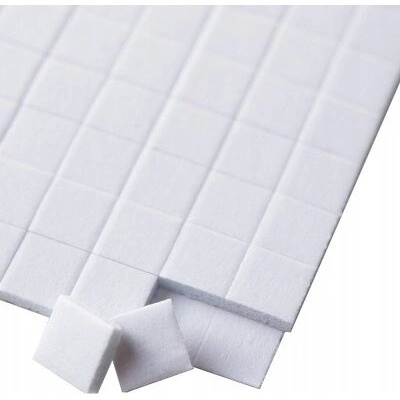 Samolepiaca pena biela 3D 100ks 15x15mm kocka
