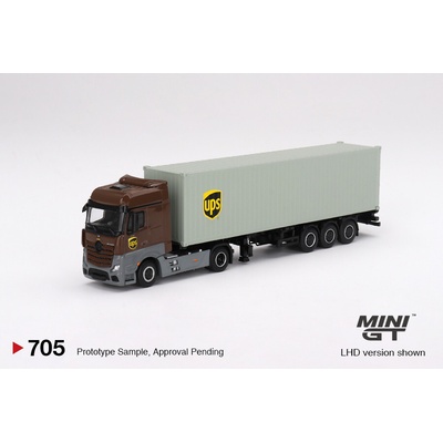 MINI GT Mercedes-Benz Actros w/ 40' Container "UPS Europe1:64