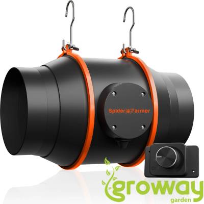 Spider Farmer inline ventilátor 150 mm 402 CFM s regulátorem otáček RJ12 1 ks