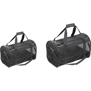 Flamingo Divina - Транспортна чанта за кучета и котки, 50x28x30 см. - черна