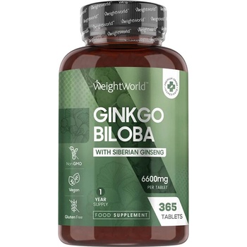 WeightWorld Гинко билоба + Сибирски женшен 365 таблетки | WeightWorld (127292 WW)