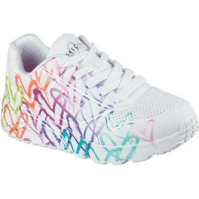 Skechers Uno Lite Metallic Joy Jr white/multi color bílá