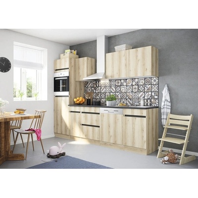 Optifit kuchyňská linka Kaya290 270 cm barva čela divoký dub matný barva korpusu divoký dub v nesmontovaném stavu