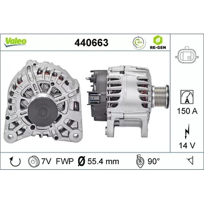 VALEO Alternátor VALEO RE-GEN REMANUFACTURED VA 440663