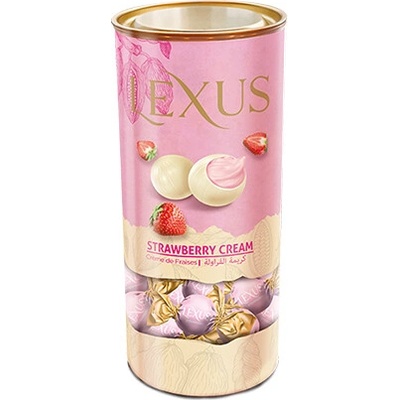 Lexus dóza mléčné bonbóny s jahodovou náplní 0,5 kg