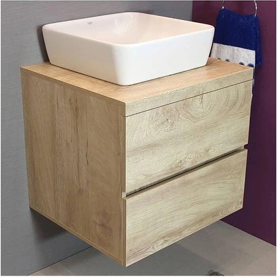 Banya M Шкаф за баня Пагода долен 60 см дъб елегант (pa6001ff4)