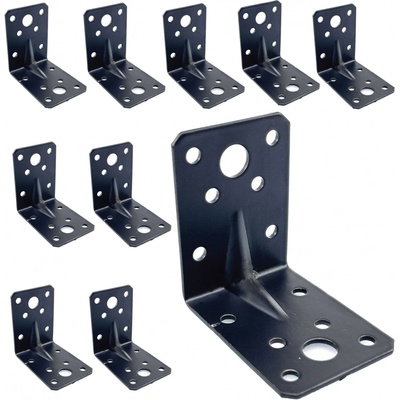 SVX Uholník s prelisom čierny 10ks 60x60x45x2mm