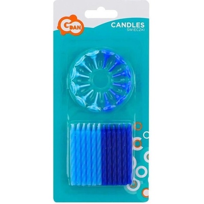 GoDan Dortové svíčky tmavě a světlé modrý mix
