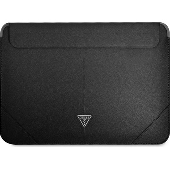 Guess Saffiano Triangle Metal Logo 3666339039868 černá