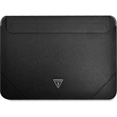 Guess Saffiano Triangle Metal Logo 3666339039868 černá