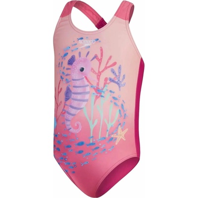 Speedo Girls Digital Printed Swimsuit - pink/pink