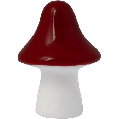 Storefactory Dekorativní houba Bosten Red, červená barva, keramika
