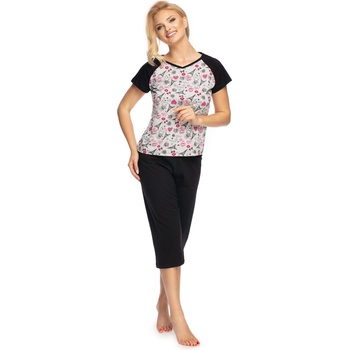 Irall Дамска пижама Piama-Consuela-Szaro-CzarnyV-57565-Szaro-Czarny - Червен, размер S