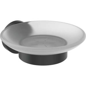 Ideal Standard IOM - Сапунница с държач, черна/сатинирано стъкло A9122XG (A9122XG)