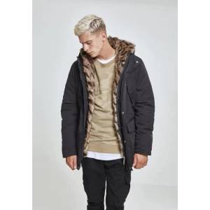 Urban classics Анорак Urban classics Faux Fur hooded parka - Black (Black)