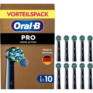 Oral-B Replacement Brushes PRO CrossAction, Black, 10 Pieces - 8006540861981 - boombuy