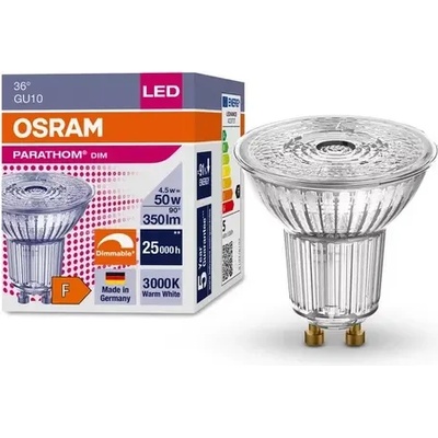 OSRAM LED ЛАМПА PARATHOM DIM PAR16 50 dim 36° 4, 5W/930 GU10 LEDVANCE (LEDVANCE 4099854457548)