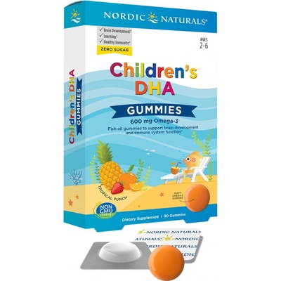 Nordic Children’s DHA Gummies Tropical Punch 30 ks