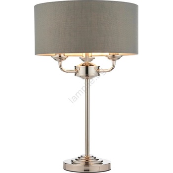 Endon Lighting 99149 - Настолна лампа HIGHCLERE 3xE14/18W/230V сив/лъскав хром (EN0184)
