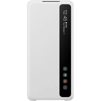 Samsung Clear View Cover EF-ZG985CW - оригинален кейс, през който виждате информация от дисплея за Samsung Galaxy S20 Plus (бял)